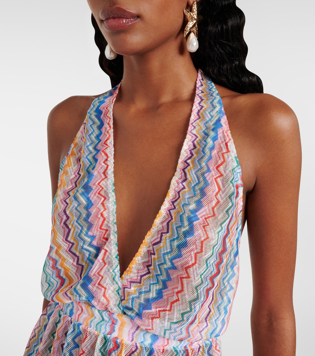Zigzag halterneck minidress | Missoni