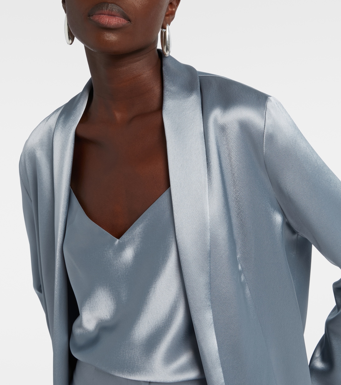Julianne satin blazer | Galvan