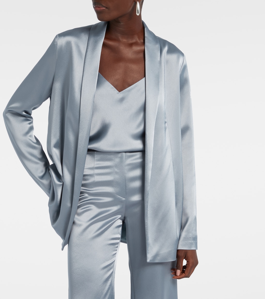 Julianne satin blazer | Galvan