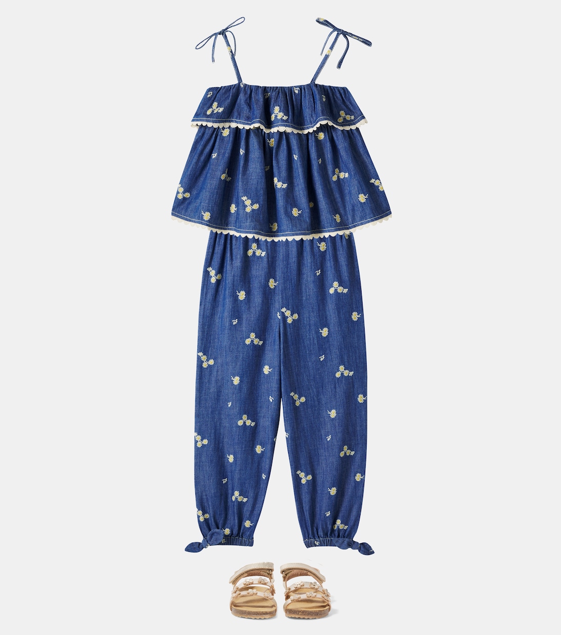 Lucky Kids embroidered cotton pants | Zimmermann Kids