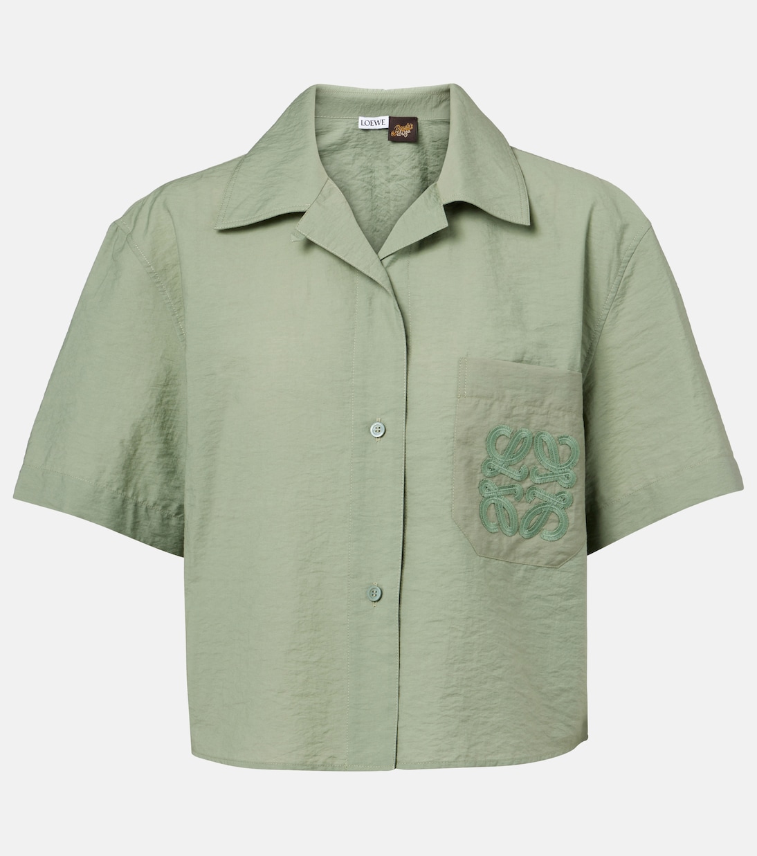 Camisa de popelín en mezcla de algodón con anagrama | Loewe
