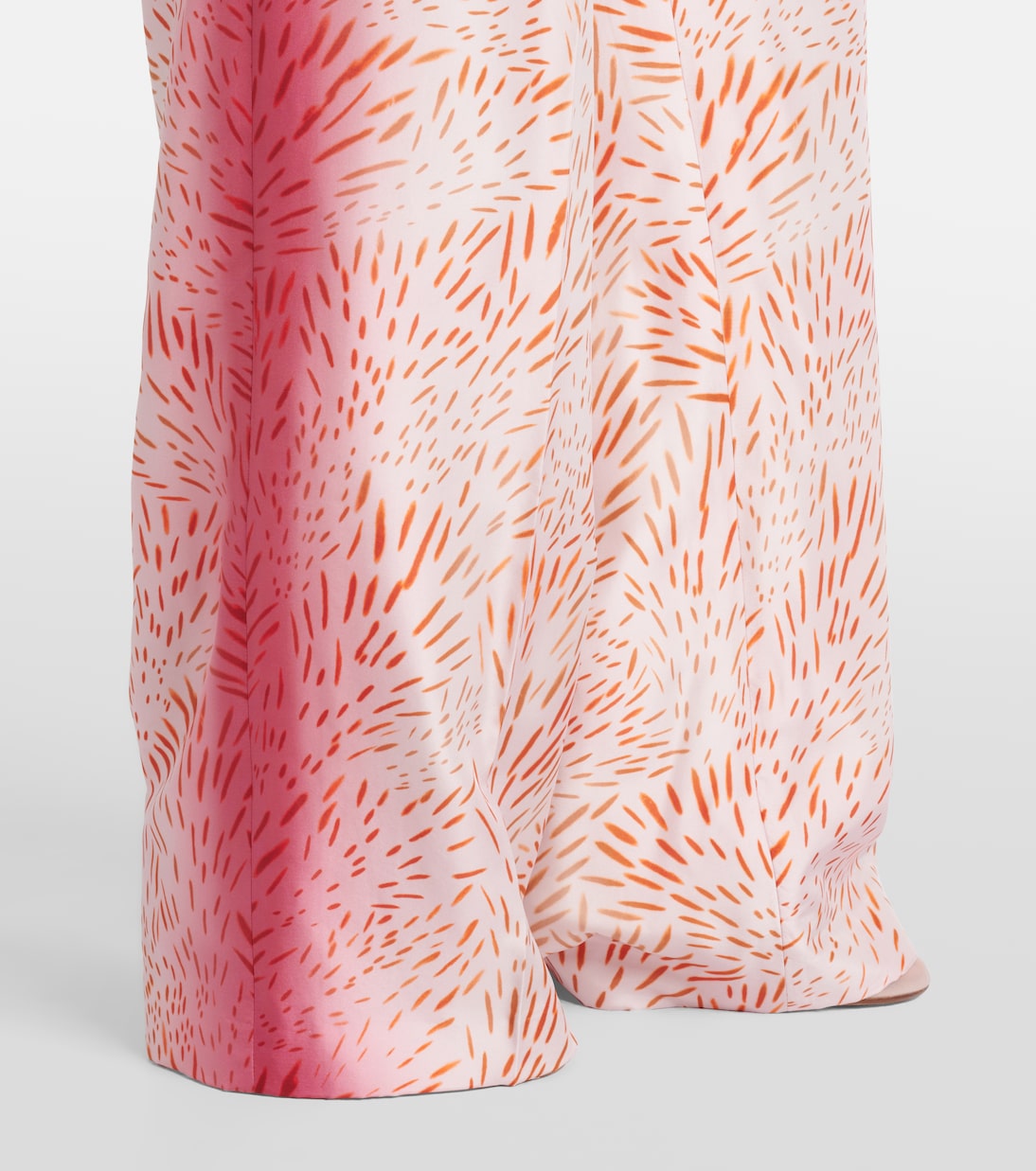 Pantaloni a gamba larga in seta con stampa | Dries Van Noten