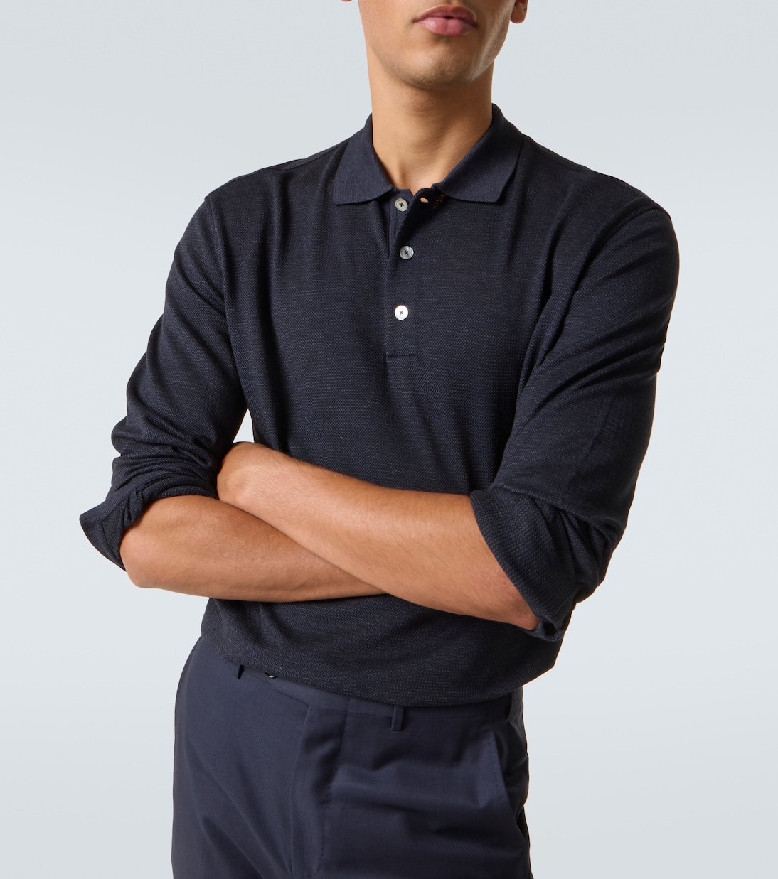 Cotton and silk polo shirt | Zegna