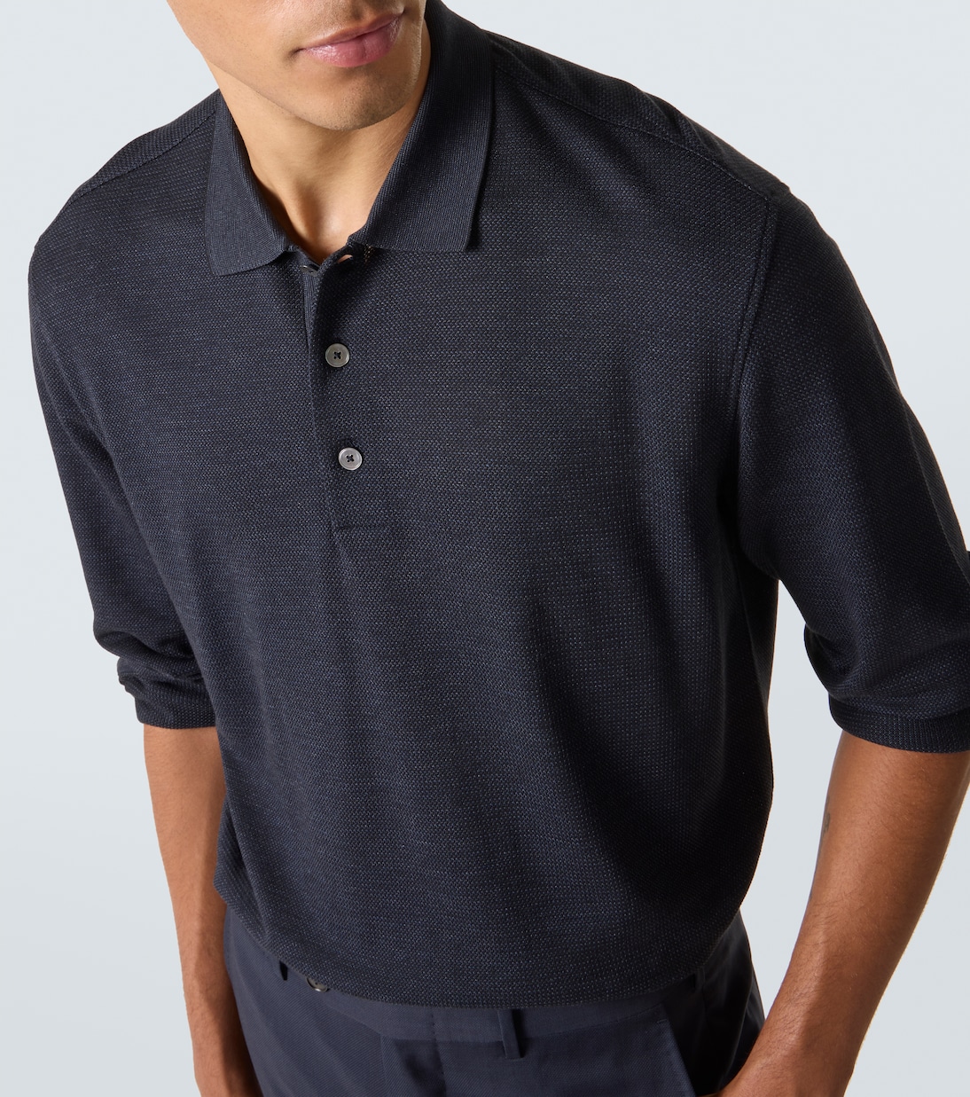 Cotton and silk polo shirt | Zegna