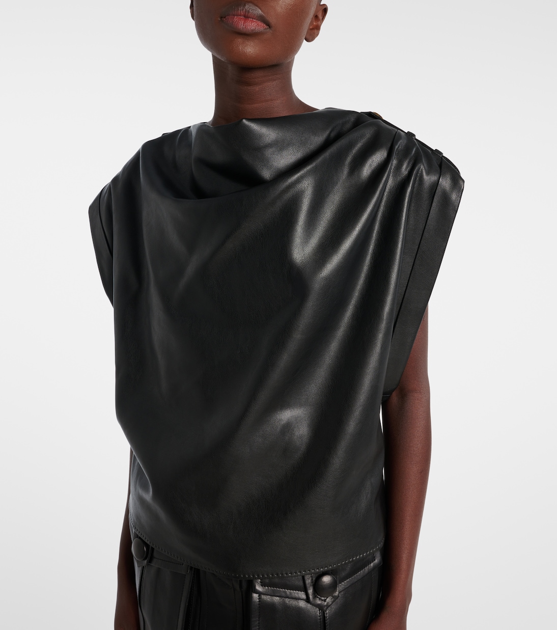 Top en cuir synthétique | Balmain