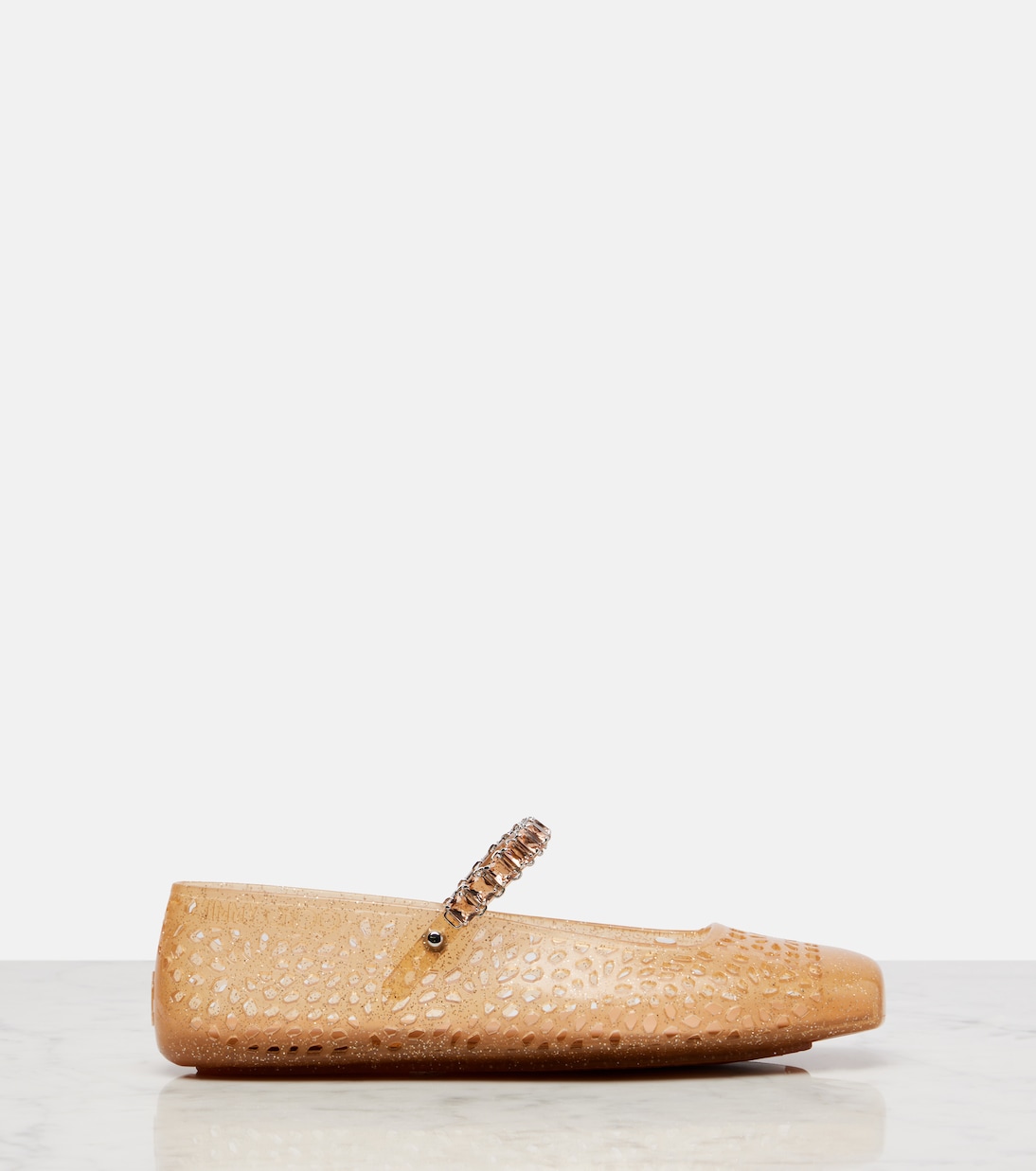 Jelly crystal-embellished ballet flats | Jimmy Choo