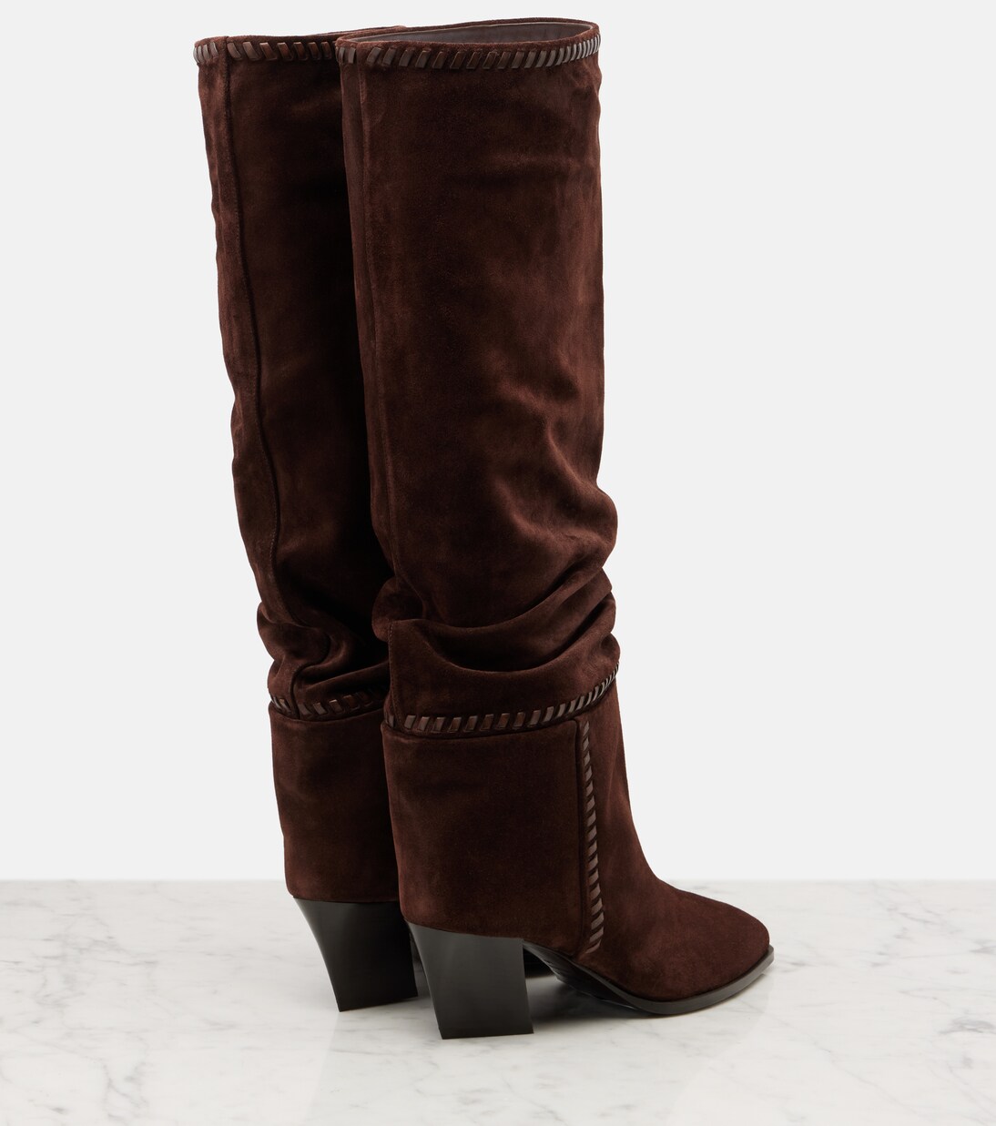 Hart Stitch 60 suede knee-high boots | Jimmy Choo