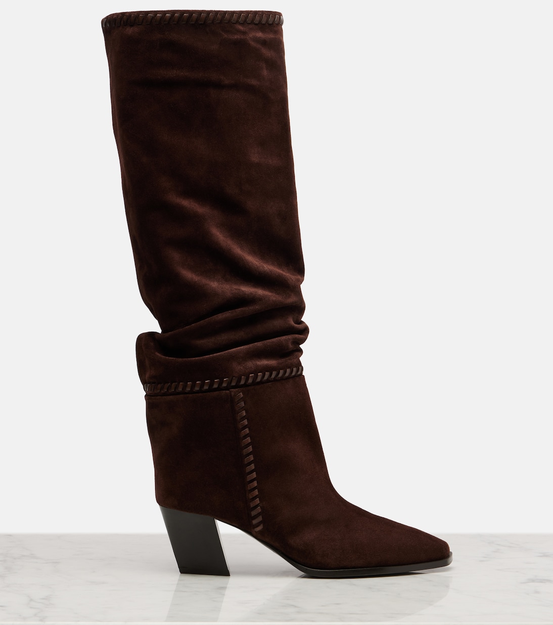 Hart Stitch 60 suede knee-high boots | Jimmy Choo