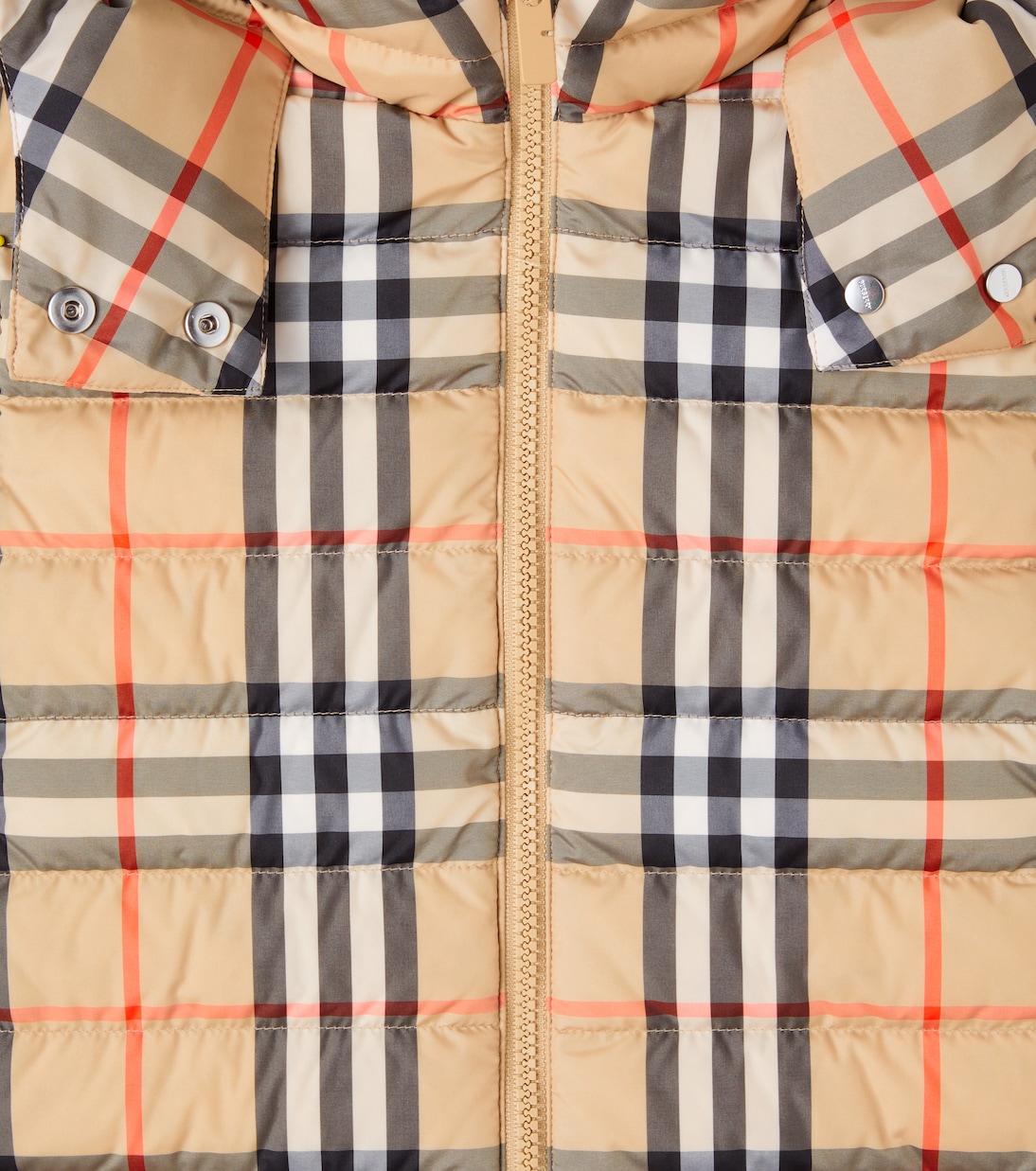 Cecilia Burberry Check hooded down jacket | Burberry Kids