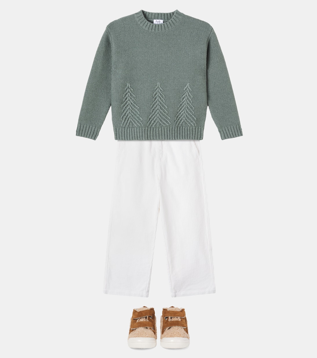 Sneakers aus Teddyfleece mit Veloursleder | Il Gufo