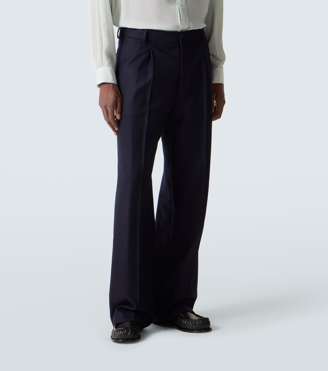 Wool flannel wide-leg pants | Dries Van Noten