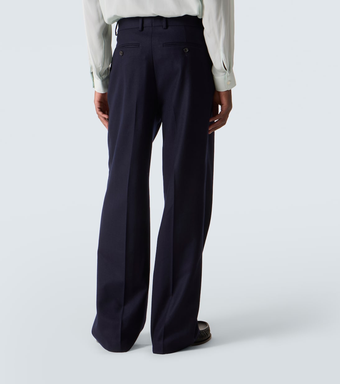 Wool flannel wide-leg pants | Dries Van Noten