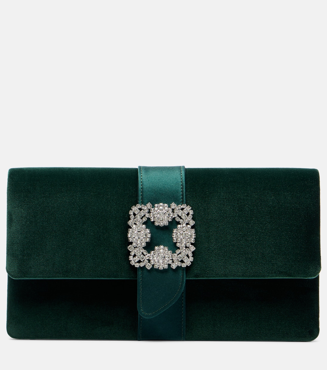 Capri embellished velvet clutch | Manolo Blahnik