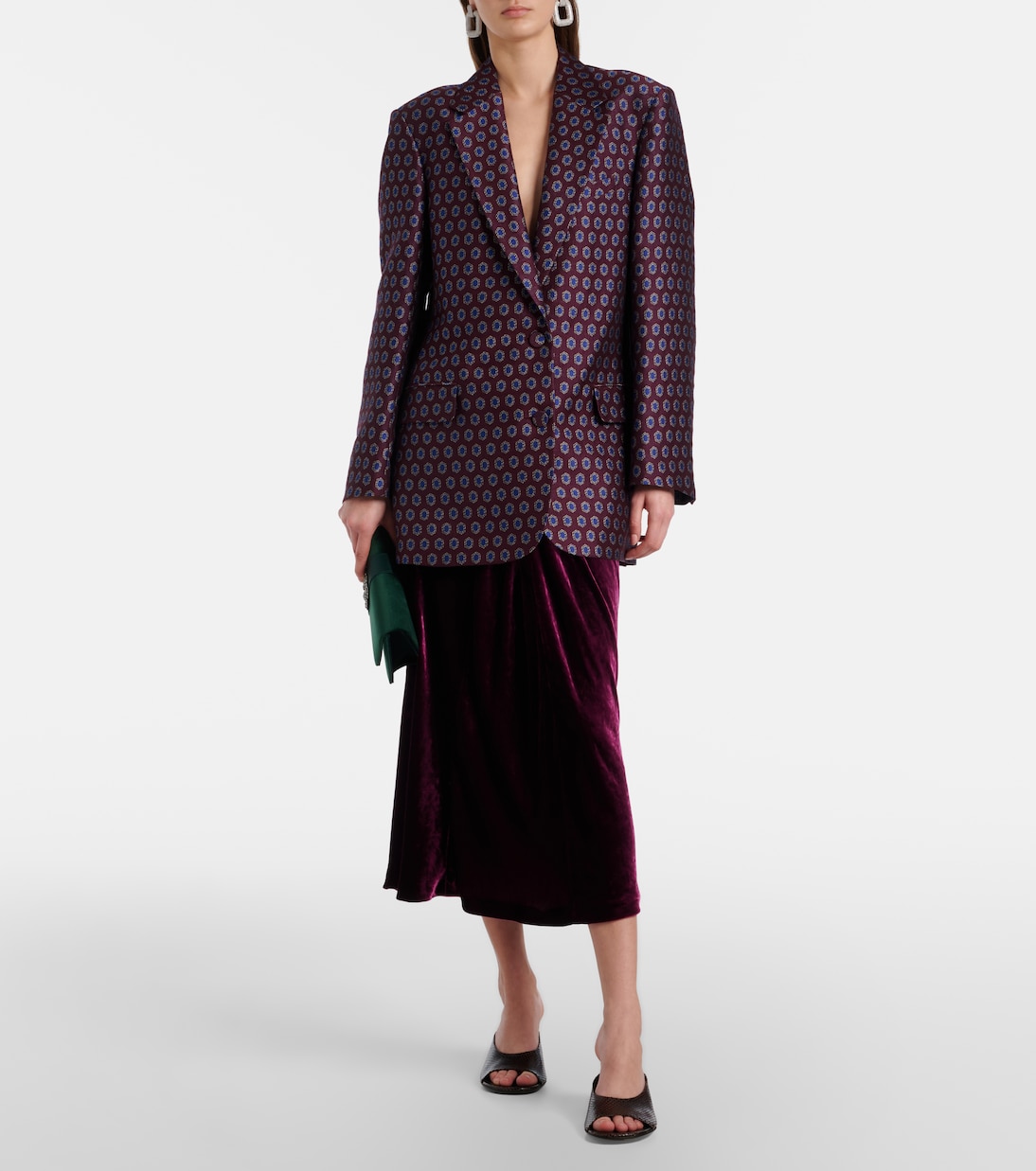 Capri embellished velvet clutch | Manolo Blahnik