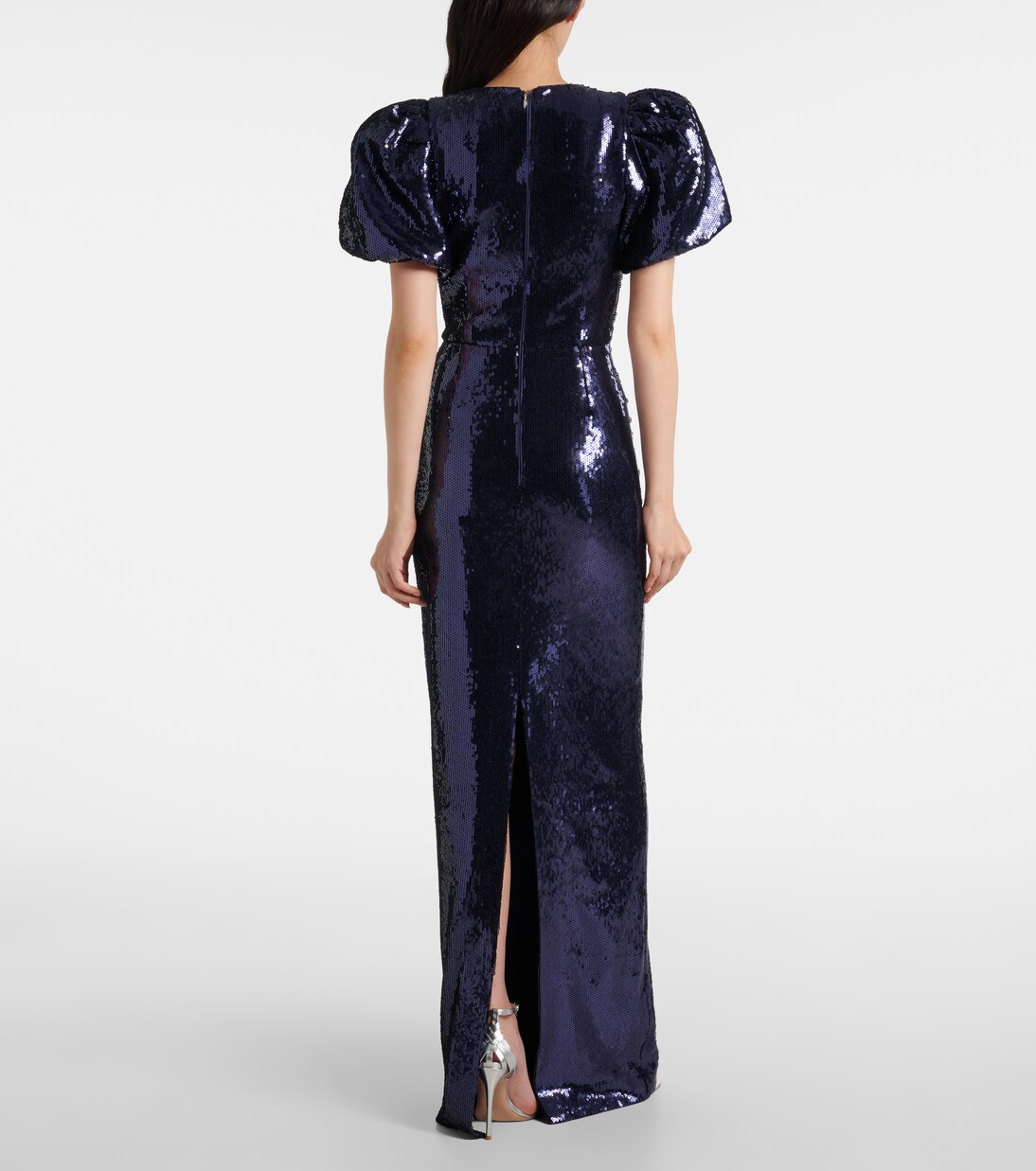 Cressida puff-sleve sequined gown | Rebecca Vallance