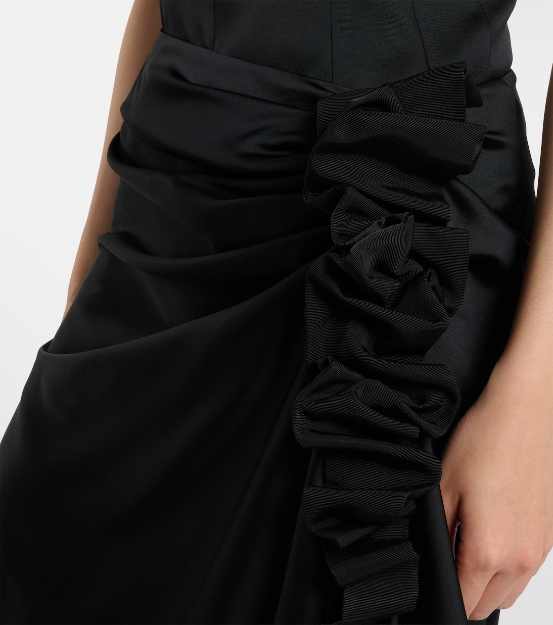 Gathered asymmetric midi skirt | McQueen