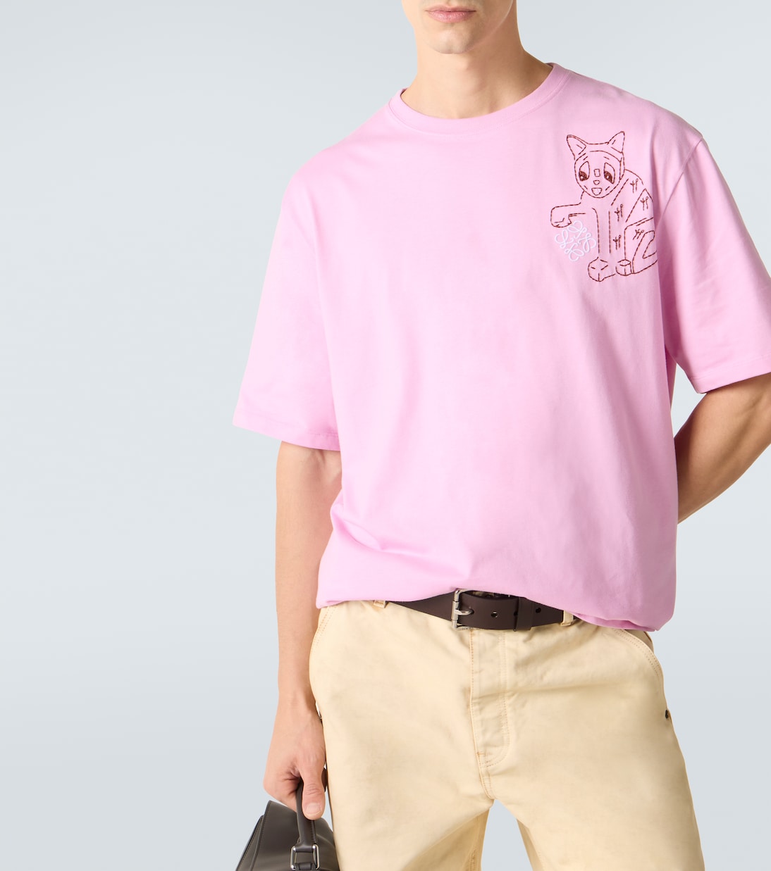 x Louis Wain embroidered cotton jersey T-shirt | Loewe