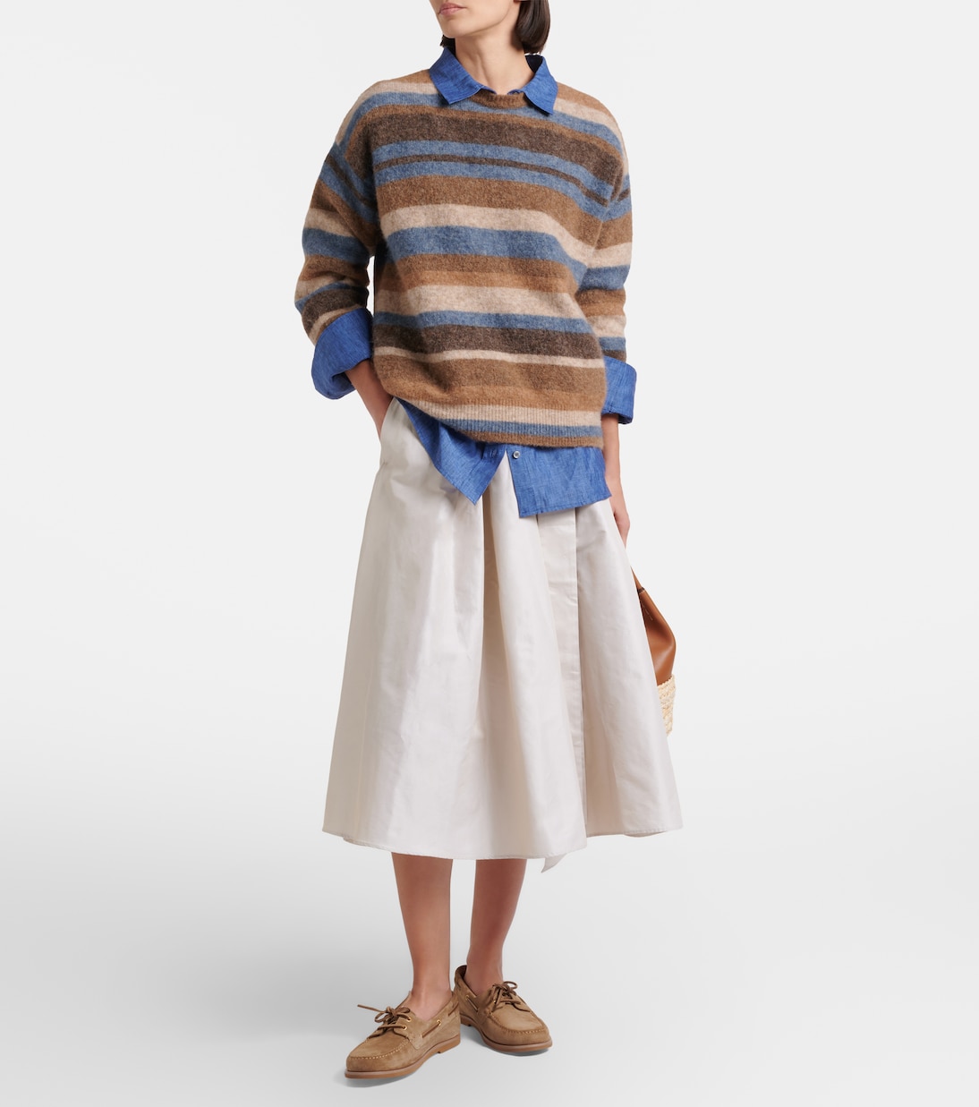 Baschi pleated cotton-blend midi skirt | 'S Max Mara