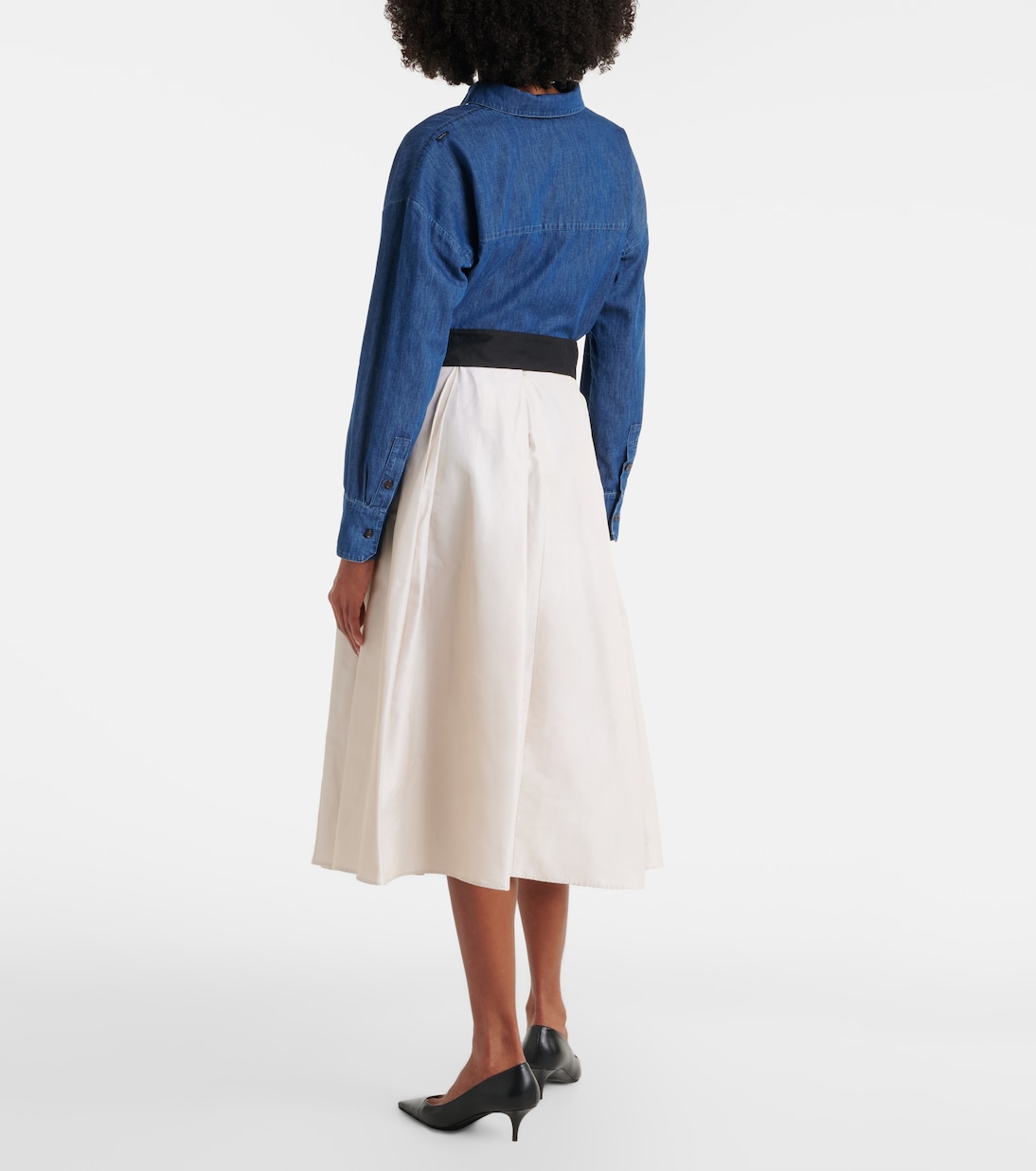 Baschi pleated cotton-blend midi skirt | 'S Max Mara