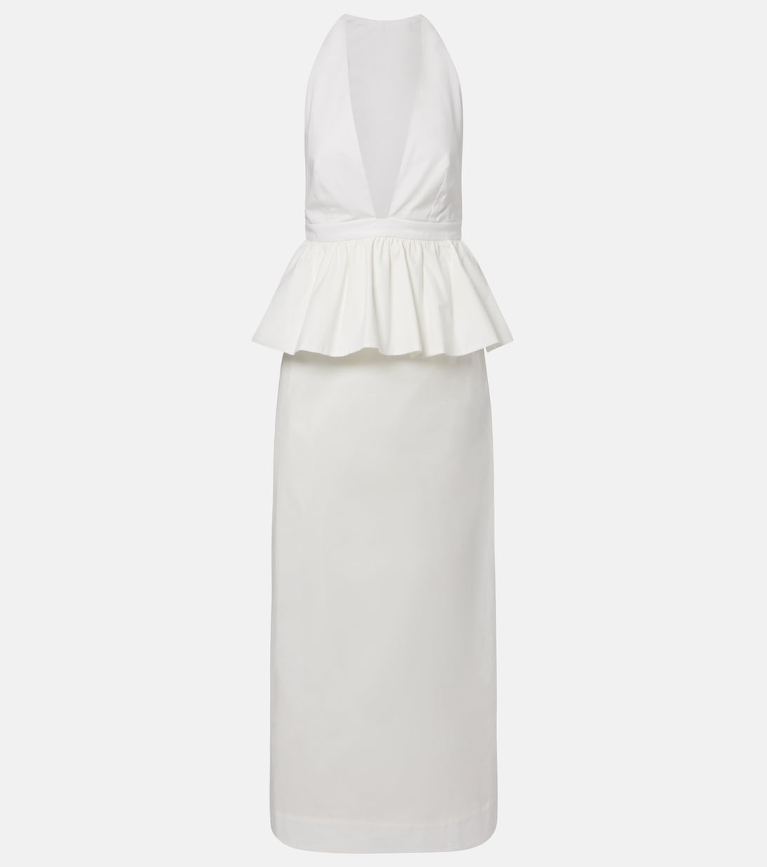 Peplum cotton maxi dress | Adriana Degreas