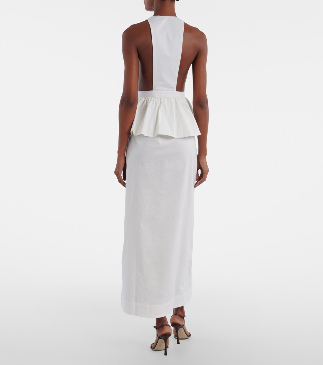 Peplum cotton maxi dress | Adriana Degreas