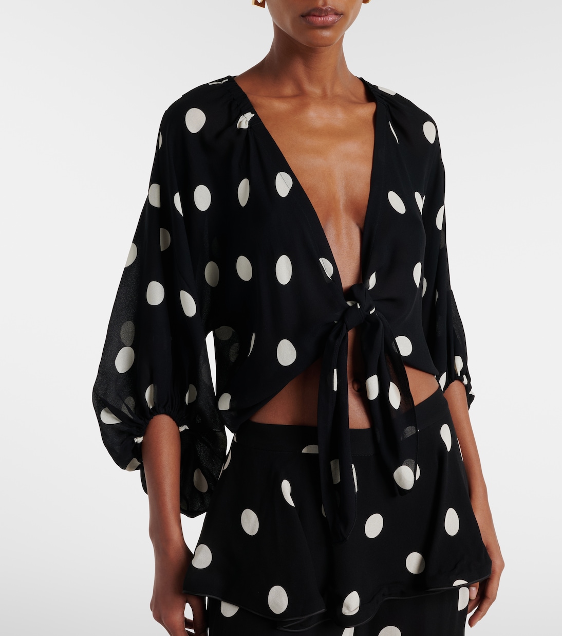 Polka-dot crop top | Adriana Degreas