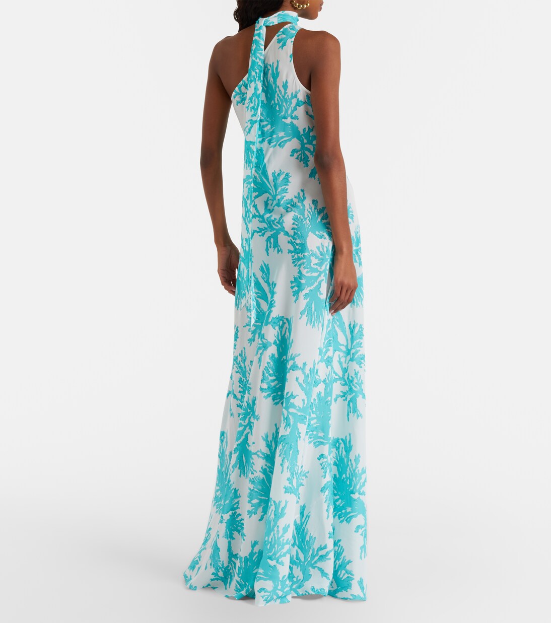 Odetta scarf-detail one-shoulder gown | Alexandra Miro