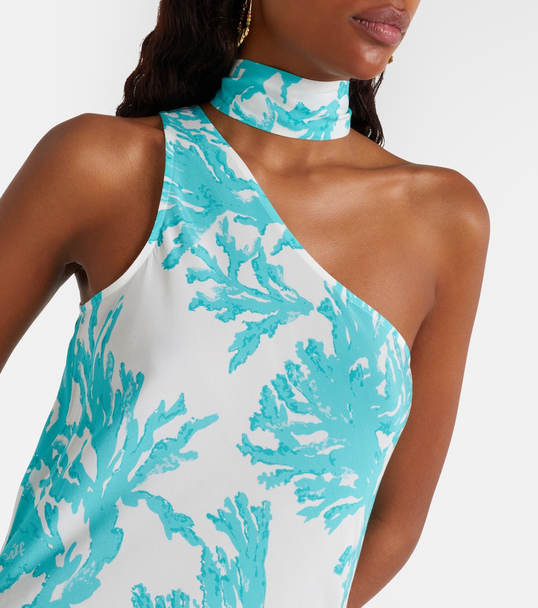 Odetta scarf-detail one-shoulder gown | Alexandra Miro