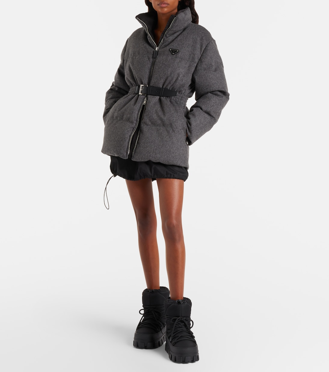 Re-Nylon gabardine snow boots | Prada