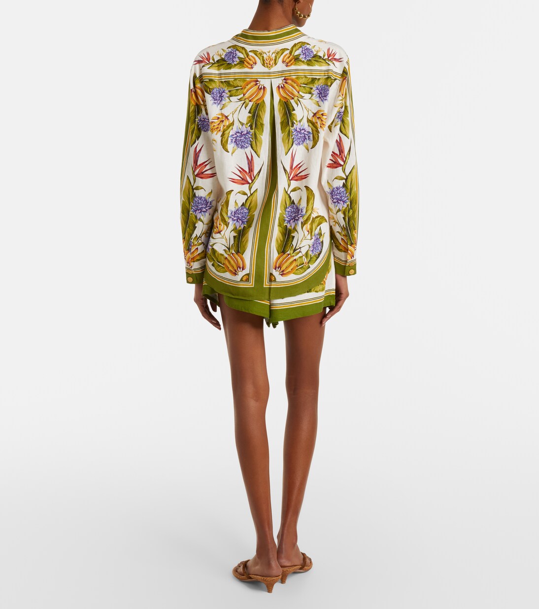 Bedruckte Shorts aus einem Leinengemisch | Farm Rio