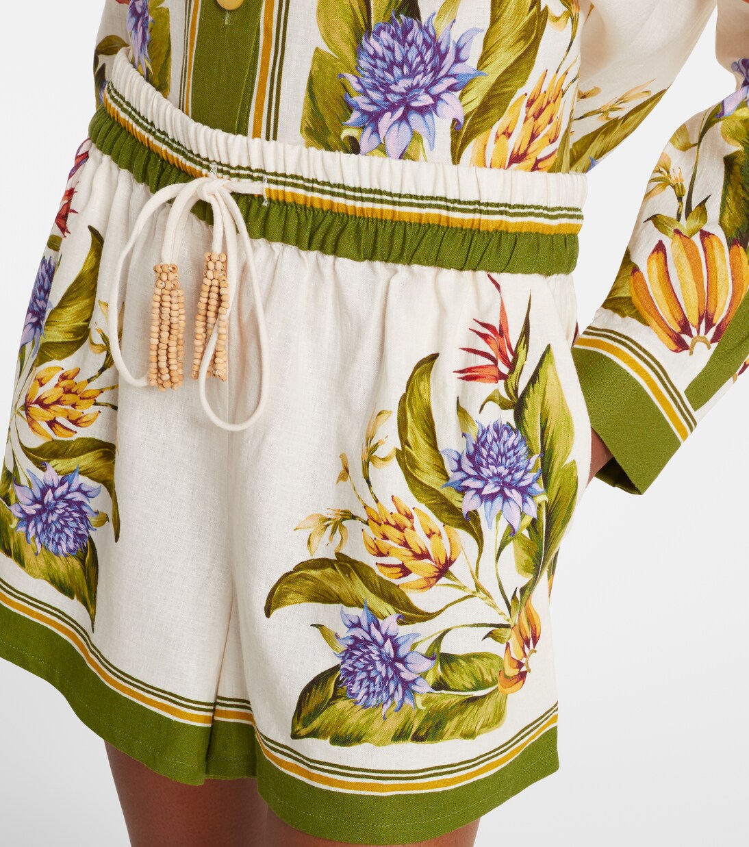 Bedruckte Shorts aus einem Leinengemisch | Farm Rio