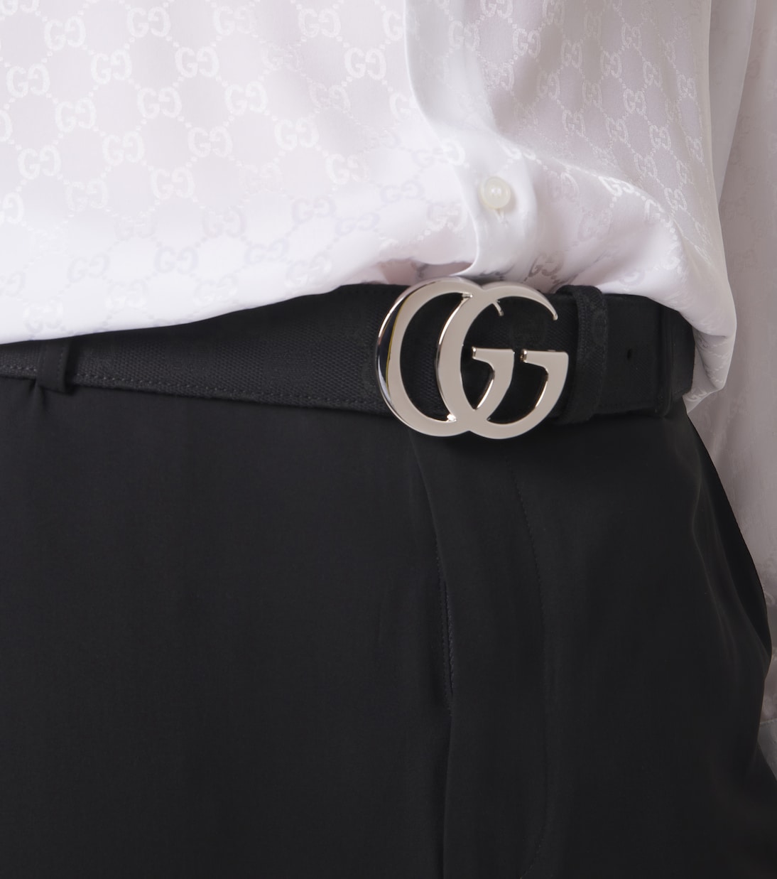 Flat Marmont GG Canvas belt | Gucci