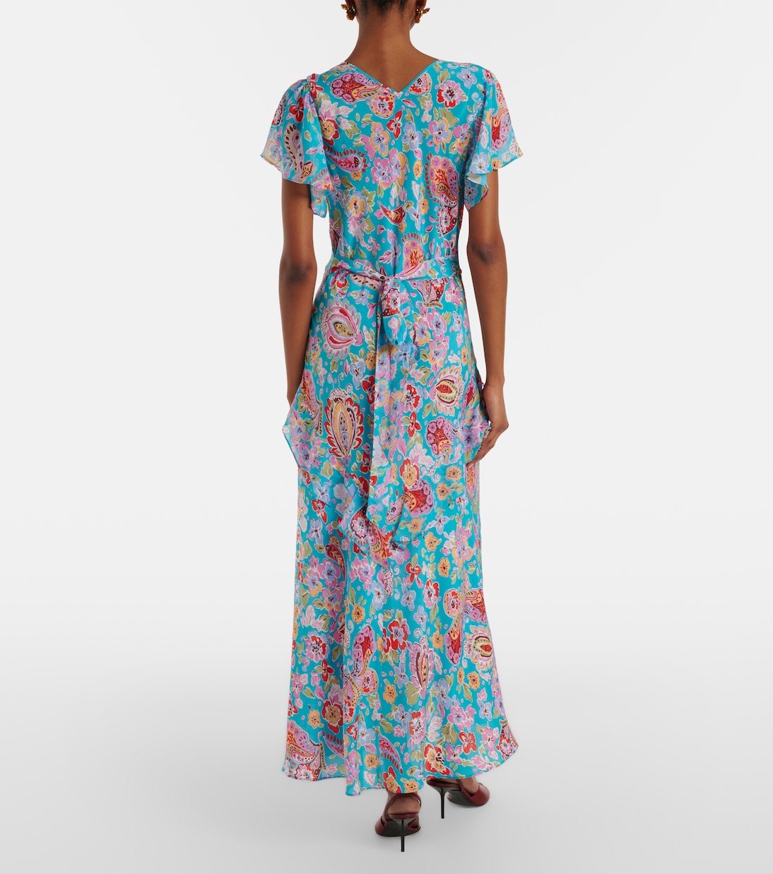 Evie silk crêpe de chine midi dress | Rixo