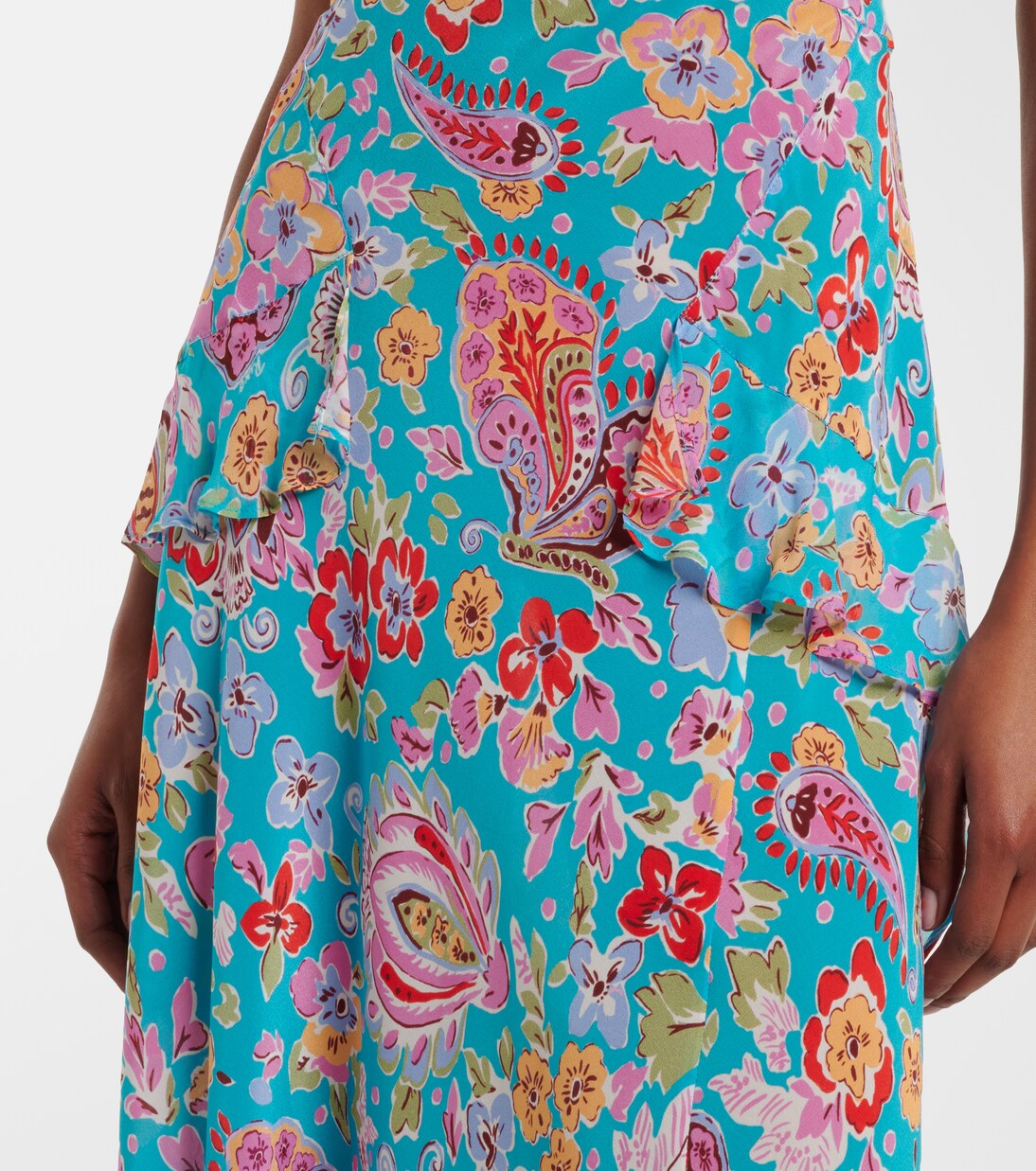 Evie silk crêpe de chine midi dress | Rixo