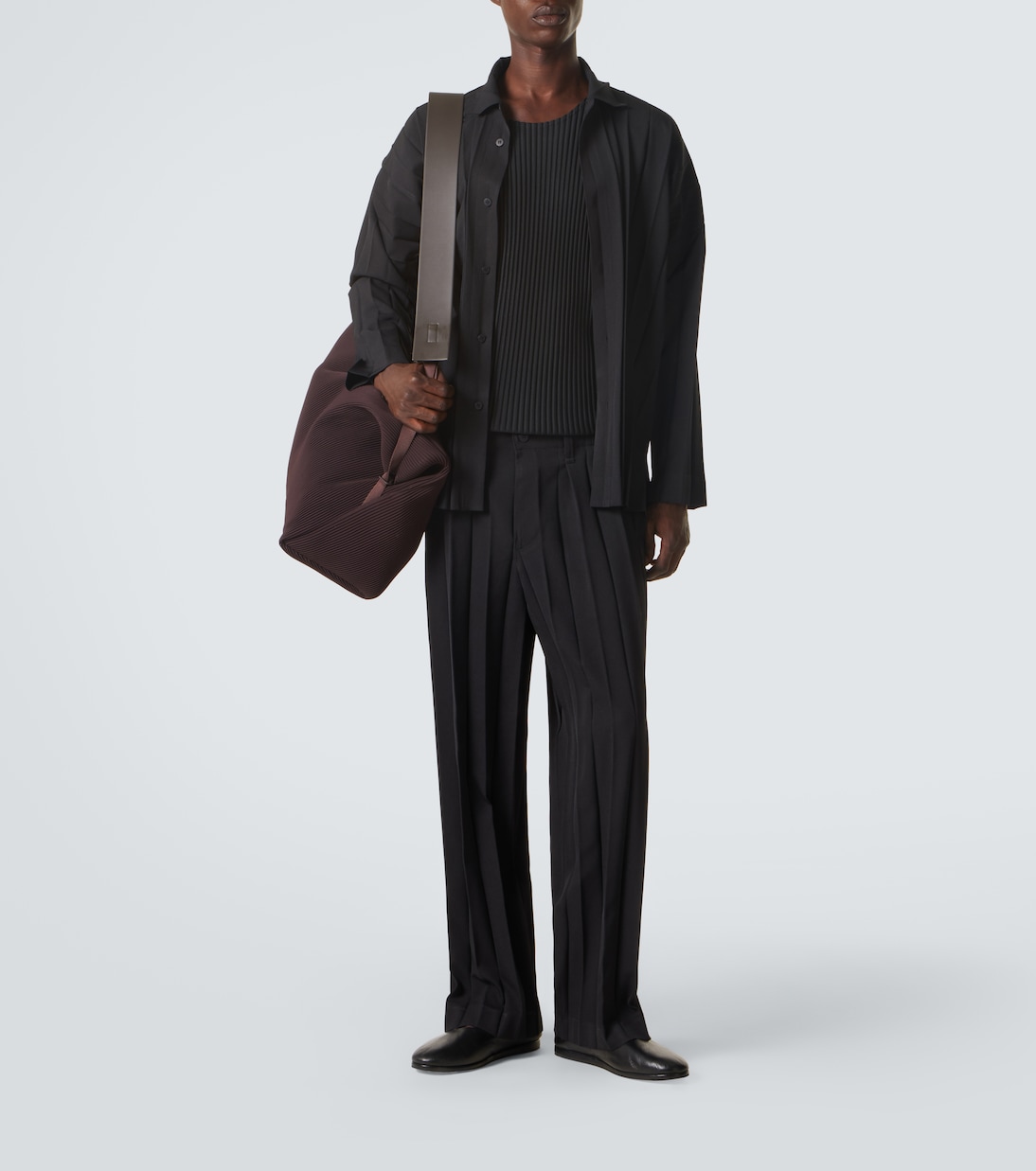 Edge Ensemble pleated straight pants | Homme Plissé Issey Miyake