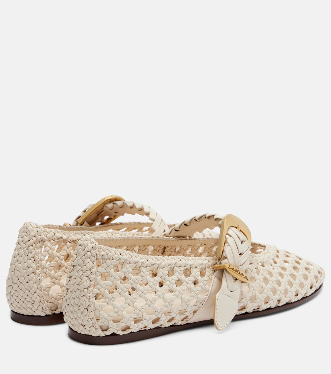 Alchemy braided leather Mary Jane flats | Zimmermann
