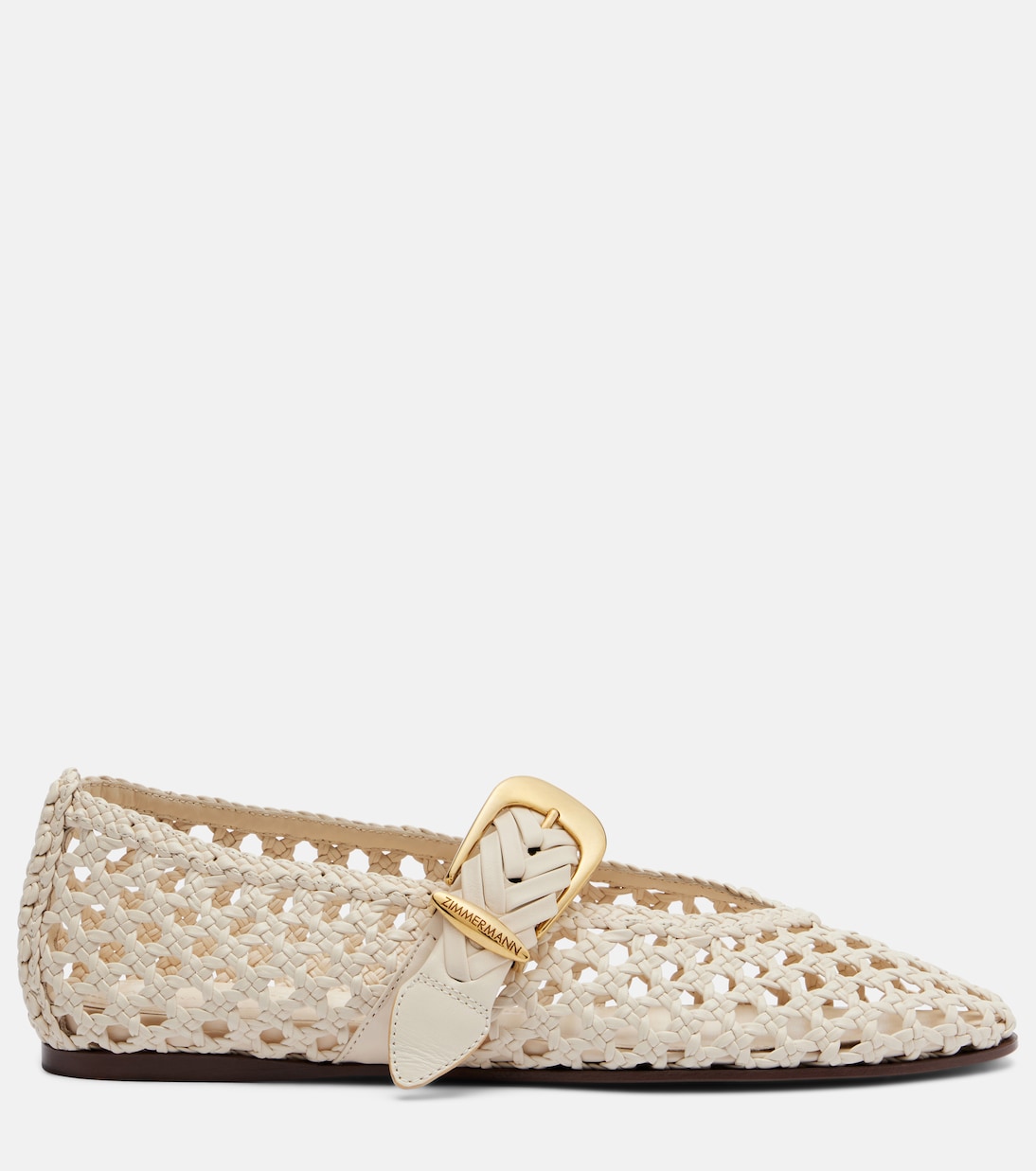 Alchemy braided leather Mary Jane flats | Zimmermann