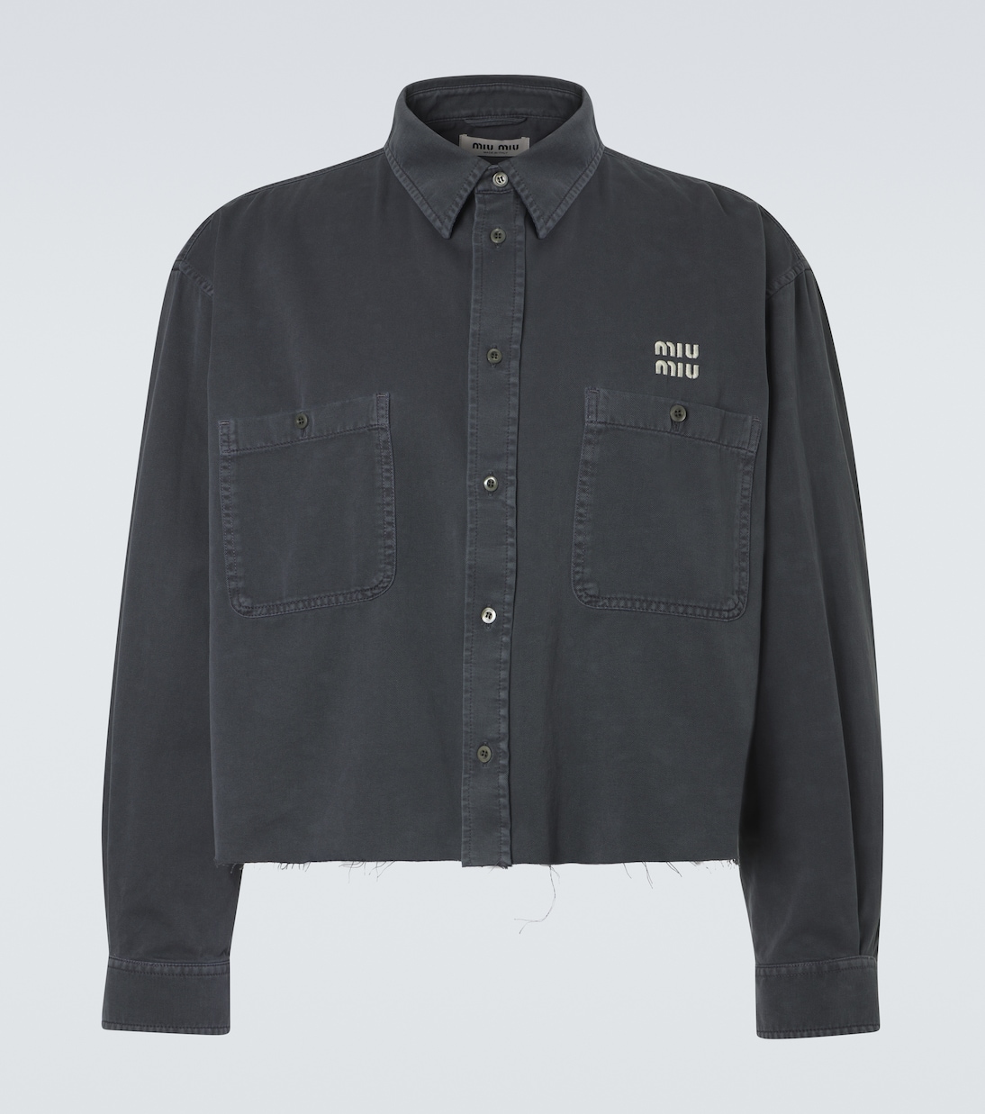 Camisa de denim con logo | Miu Miu