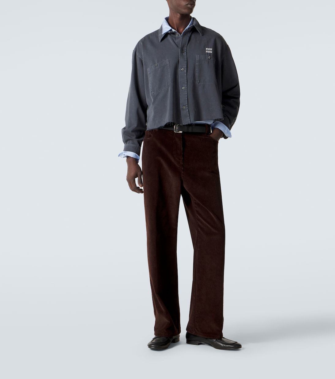 Camisa de denim con logo | Miu Miu