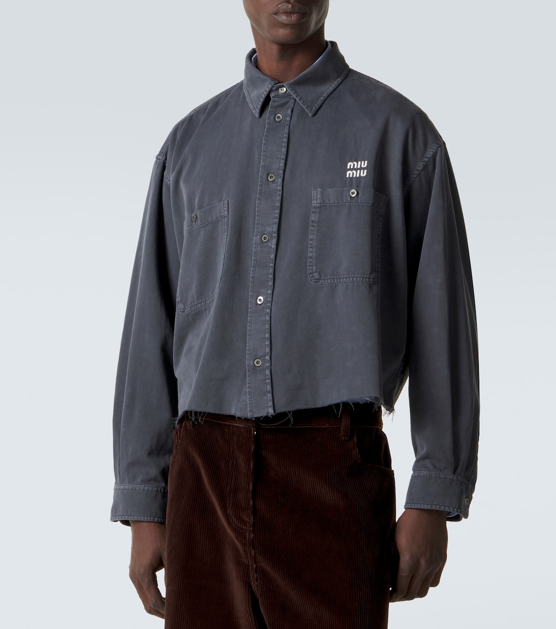 Camisa de denim con logo | Miu Miu