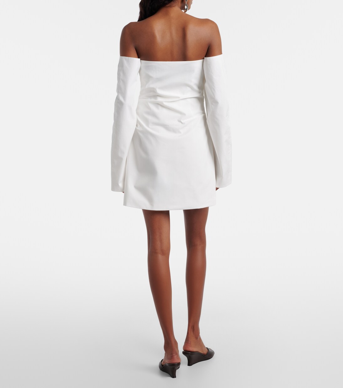 Robe Martina en coton à encolure bardot | SIR