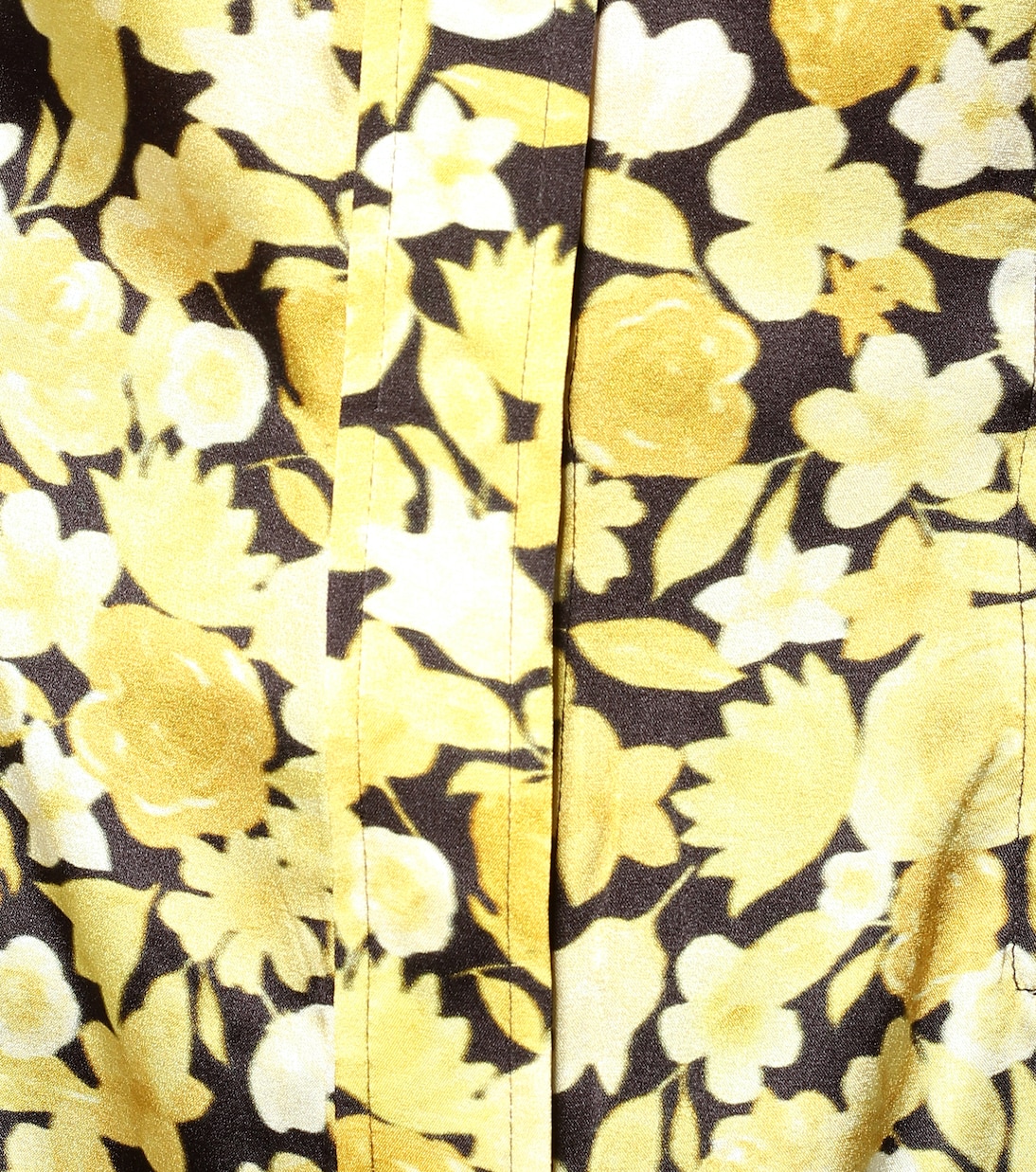 Floral stretch-silk satin shirt | Ganni