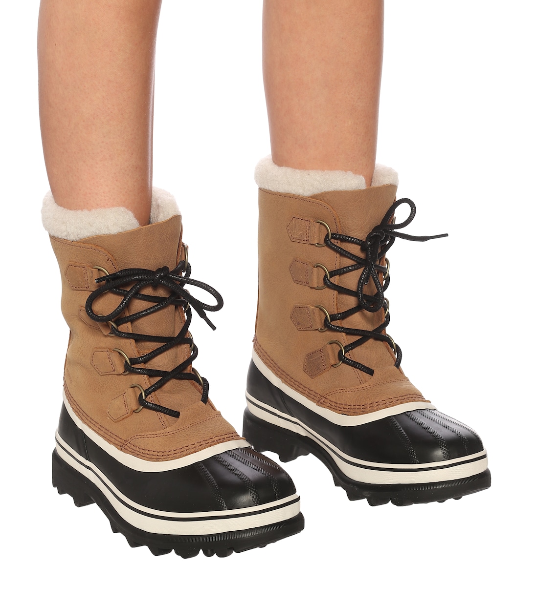 Caribou shearling and nubuck snow boots | Sorel