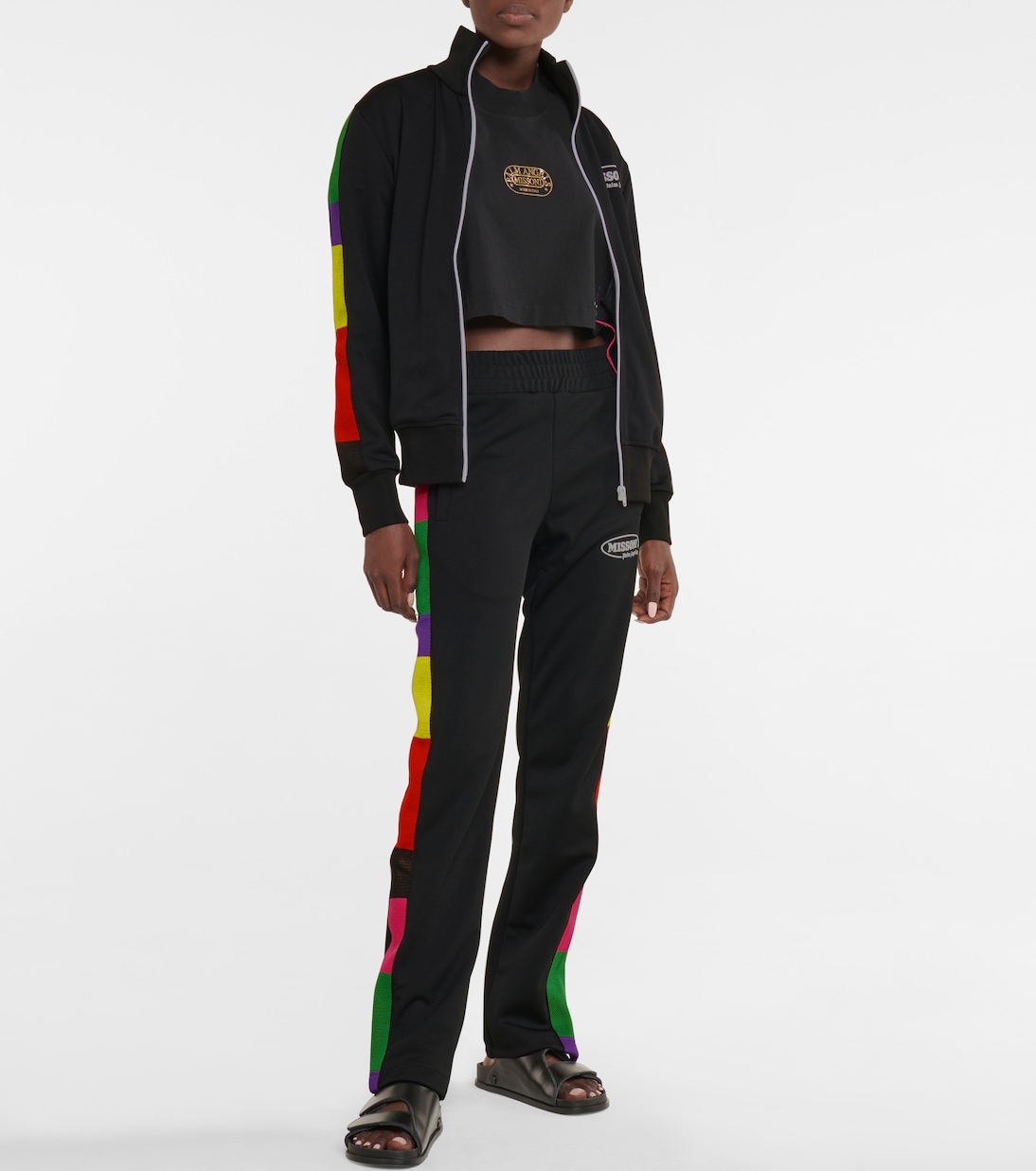 x Missoni - Felpa in jersey tecnico con zip | Palm Angels