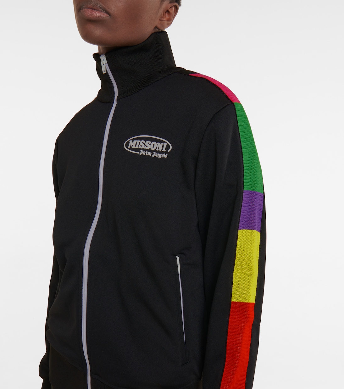 x Missoni - Felpa in jersey tecnico con zip | Palm Angels