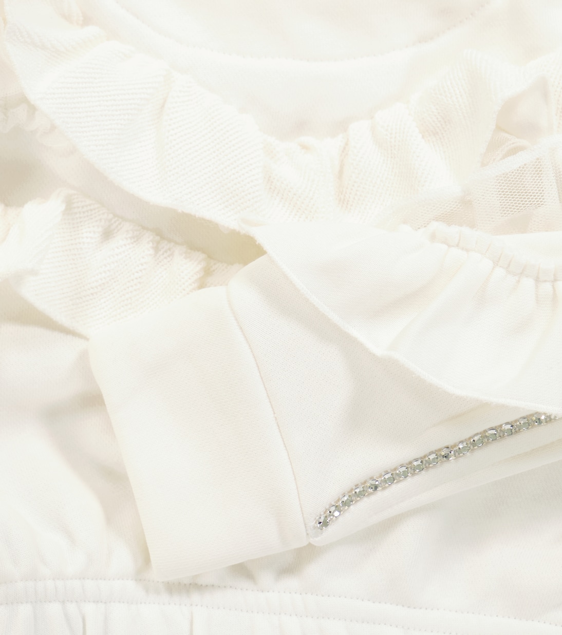 Embellished stretch-cotton sweatshirt | Monnalisa