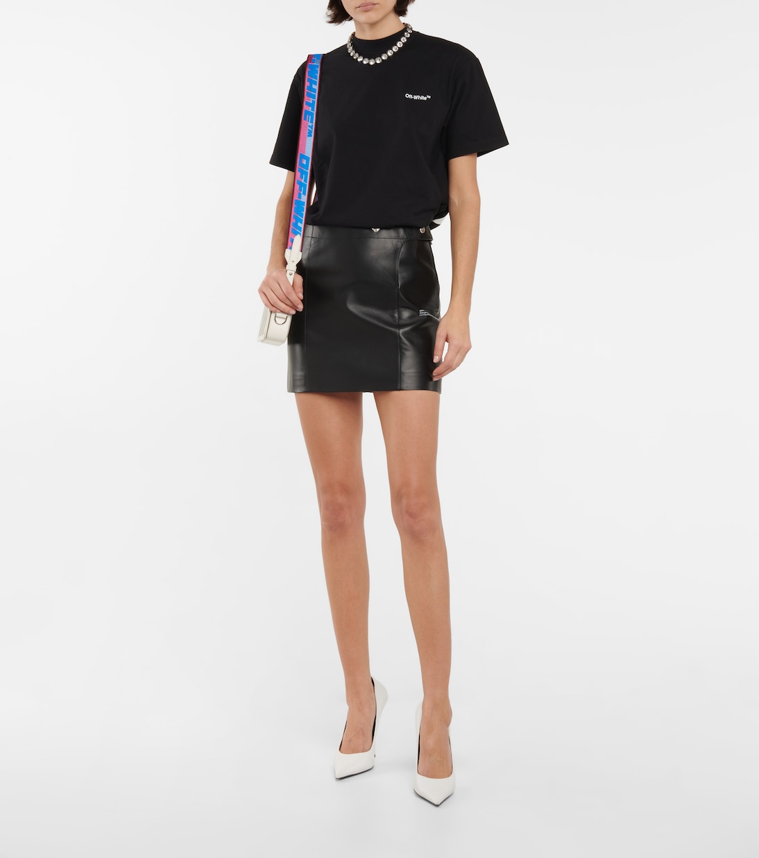 Mini-jupe en cuir | Off-White