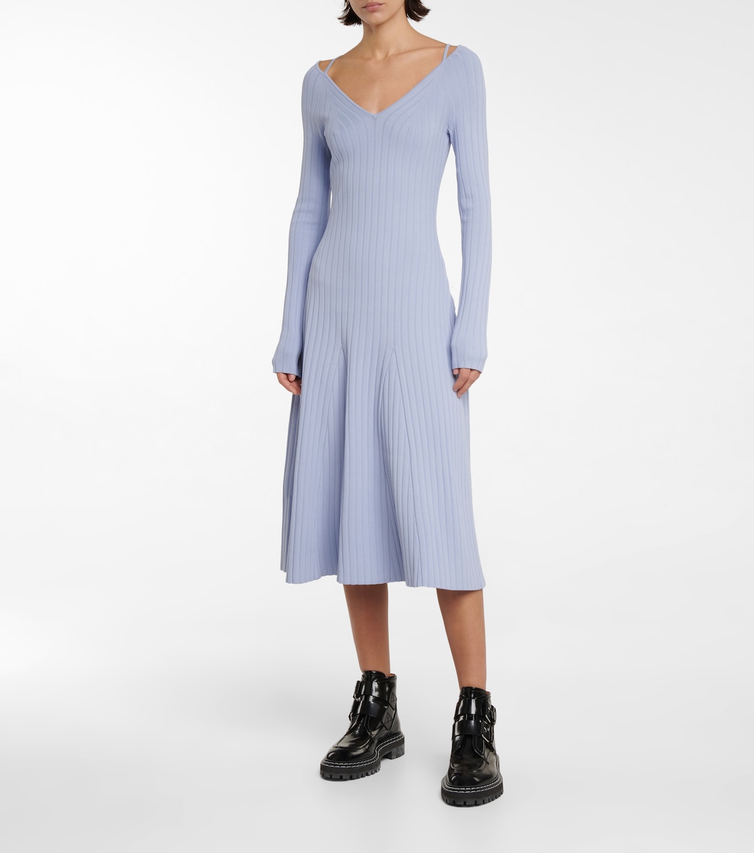 Midikleid White Label aus Wolle | Proenza Schouler