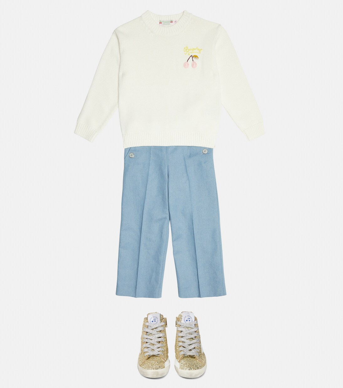 Bestickter Pullover aus Baumwolle | Bonpoint