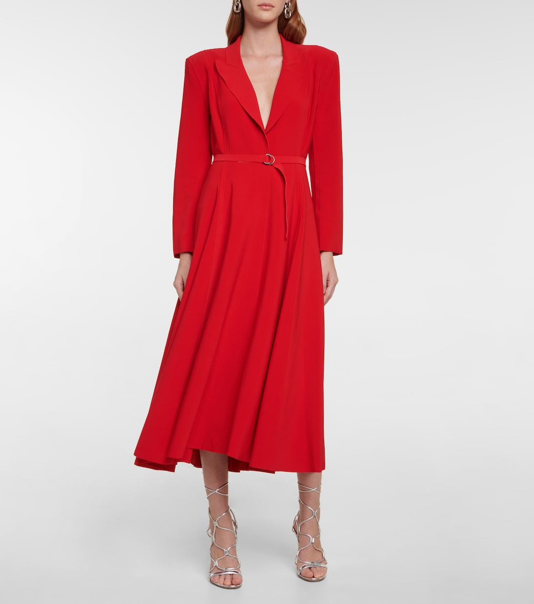 Vestido midi con cinturón | Norma Kamali